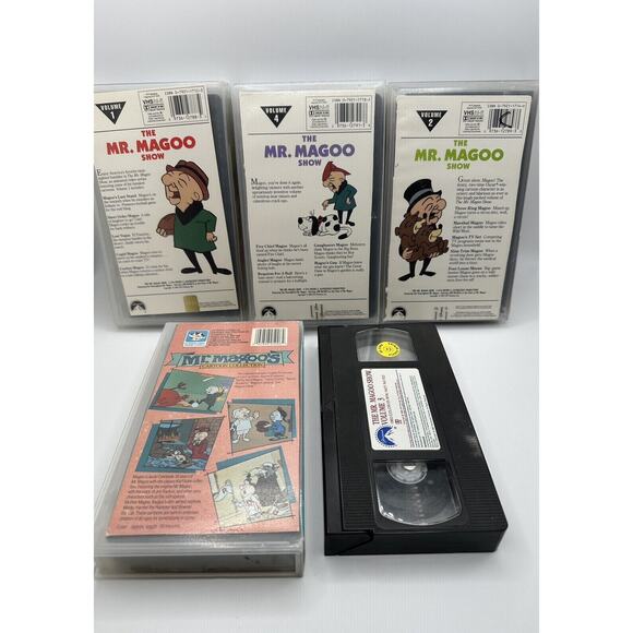 Mr. Magoo Show: Vol 1 2 3 4 6 1960 VHS Cartoon collection 5 tapes - Picture 2 of 7